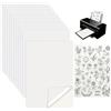 Pyralidsg 12 Fogli Stabilizzatore per Ricamo, 21 x 29.7cm Autoadesivo Stabilizzatore Ricamo, Stampabile Carta da Ricami Stampabile, Carta Idrosolubile per Ricami a Macchina e Cucito a Mano