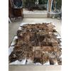 Vip Leather Nuovo tappeto in pelle di mucca Patchwork. Design esclusivo. 150 x 210 cm