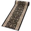 Mazovia Tappeto Passatoia Corridoio 70x150cm Antracite Nero Classico | Tappeto Passatoia per Cucina Lavanderia Camera da Letto Tradizionale Facile da Pulire Morbido Pelo Medio Venduto al Metro