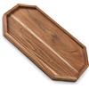 com-four® Vassoio da Portata in Legno di Mango - Ottagonale 40 x 25 cm | Piano decorativo con bordo rialzato e piedini protettivi - piatto per bevande, snack, dessert e pasticceria