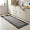INTRECCI Tappeto Cucina Classic Antiscivolo Lavabile 55x115 cm Grigio | Made in Italy, Retro gommato, 40% cotone, 30% acrilico e 30% poliestere; lavabile in lavatrice, in diverse misure e colori.