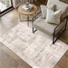 PureCozy Moderno Beige Marrone Tappeto Salotto 80x150cm | Grande,Pelo Corto,Salotto,Sala da Pranzo,Camera da Letto,Cameretta,Scendiletto,Facile da Pulire