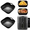 Kunoli 2 stampi Airfryer in silicone per friggitrice ad aria calda, accessori per friggitrice ad aria calda Gourmetmaxx, doppia camera verticale, 10 l (2 x 5 l), 2 camere, riutilizzabili Airfryer in silicone