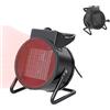 UISEBRT Termoventilatore portatile con termostato, 3000 W, in ceramica PTC, per 30 m², 2 livelli di riscaldamento, protezione da surriscaldamento, funzione ventilatore, riscaldamento elettrico per