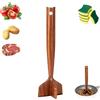 Generico Schiacciatore per carne macinata in legno, tritacarne resistente per carne macinata, schiacciapatate e hamburger naturali, tritacarne antigraffio, strumento da cucina per manzo, salsicce (1PC)