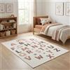 Carpetsale24 Tappeto per Bambini Alfabeto Tappeto Educativo per Cameretta in Crema con Motivo Lettere misura 120x170 cm ideale per imparare e giocare