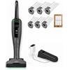 DG Service Vorwerk Folletto VK7s Titanium ORIGINALE LIMITED - Aspirapolvere Scopa Elettrica SENZA FILI con HD7s, Batteria, Caricabatteria, 6 Sacchetti e 6 Dovina (Dotazione Completa con EB7)