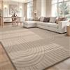 Sour Lemon Tappeto grande per soggiorno, 160 x 230 cm, colore: tortora | Tappeto extra large per soggiorno, moderno 3D, antiscivolo, a pelo basso, non perde pelo, soffice tappeto a pelo lungo