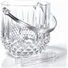 Dmnnlp Contenitore per cubetti di ghiaccio acrilico da 1,2 l, con pinza, per champagne, per casa, bar, feste, trasparente