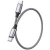 RAVIAD Cavo USB C USB C 100W Corto [0.3M] PD3.0 5A Ricarica Rapida | Cavo USB Type-C Nylon Cavo Tipo C Caricabatterie Cellulare per iPhone 17 16 15 Pro Max, Galaxy S25 S24, iPad Pro, MacBook Air