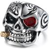 Hokech Mens Vintage In Acciaio Inox Gotico Teschio Fumo Proiettile Biker Anello