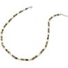 SAGA GIOIELLI® Collana Uomo con pietre naturali e inserti in Acciaio Inox - Regalo Uomo Fidanzato Marito Acciaio - Confezione Regalo