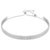 Swarovski Girocollo Tennis Matrix, Taglia rotonda, Bianco, Bagno rodio, One Size, Cristallo, Cristallo