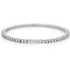 UNOAERRE Bracciale Tennis Uomo Argento 925 con Spinelli Neri, 17 cm, Stile Classico Moderno
