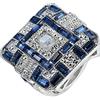 Lieson Anello Amicizia Donna, Anelli Oro Bianco 18K Placcato Anello Zircone Rettangolare Anello Grande di Lusso