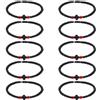 DICOSMETIC 10 pezzi regolabili ortodossi Chotki in poliestere nero rosso blu con 33 nodi intrecciati sottili braccialetti Komboskini regalo religioso per uomini e donne