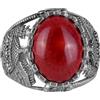 KAMBO Anello da uomo in argento sterling 925 naturale islamico, gemma argentata, pietersite, Gemma d'argento, Pietersit.