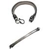 BLUSUPERSHOP bracciale piatto 20 21 22 23 cm LARGO 11 mm SPESSO 4MM CIRCA 50-60gr minimo SNAKE bagno argento indiano ottone bagnato omaggio amuleto corni