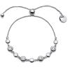 UNOAERRE Bracciale Tennis Uomo Argento 925 con Pietre Nere, 17 cm, 3 mm, Chiusura a Moschettone
