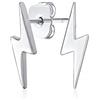 Bling Jewelry Piccoli Orecchini A Perno A Forma Di Fulmine Elettrico Geometrico Minimalista A Zigzag Per Donne Adolescenti. Argento Sterling .925