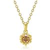 PAKORIO Collana Moissanite Fiore & Twist 1ct VVS1,placcato oro 14K,ipoallergenica,regolabile