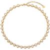 Habibi Jewels Collana Girocollo in Acciaio Gold con Zirconi a Cuore Modello Tennis da Donna Regolabile Idea Regalo Elegante e Versatile