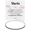 Bramart Bracciale Tennis Uomo Personalizzabile con Pietre di Zirconia Cubica Idea regalo Compleanno per lui Finitura in Oro Bianco Argento 925 Natale - Cofanetto con DEDICA incluso