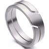 ZENSE - Anello da uomo con struttura spaccata in argento ZR0174