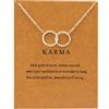 FFWTPY Collana Karma Doppio Cerchio Intrecciato Simbolo Infinito Catena Sottile Elegante Gioiello Minimalista