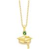 KWCLTH Collana con cappuccio di laurea personalizzato Collana con ciondolo in pietra di parto con nome personalizzato Regalo di laurea di classe personalizzato per le donne