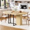 MSFE Tavolo da Pranzo Allungabile Moderno Tavolo Allungabile Cucina Legno 6-8 personas Tavolo per Sala da Pranzo Estensibile Rotondo con Ripiano Portaoggetti per Soggiorno o Cucina 120-150x120x75.5CM