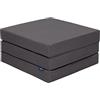 Ready Steady Bed Materasso pieghevole a Z singolo | Letto pieghevole cubo Z resistente all'acqua | Bambini ospiti soggiorno camera da letto Sleepover | Comodo pouf futon | Comoda sedia (grigio scuro)
