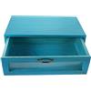 ULTECHNOVO Cassettiera Organizer in Legno a 1 Cassetto, Blu, per Tavolo da Trucco e Casa, Portaoggetti per Gioielli, Mobile Cassettiera da Scrivania Decorativo