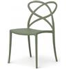 KONTE.DESIGN Set di 4 sedie LONG ISLAND verde salvia in polipropilene