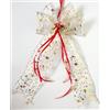 CaPiSo 20 x 40 cm, fatto a mano, grande fiocco doppio in raso, senza fai da te, per compleanno, Natale, matrimonio, fiocco di raso (campanelle dorate)