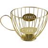 Beelooom Cesto portaoggetti per capsule di caffè e frutta, porta cialde e organizer per casa, bar, hotel, dorato