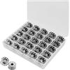 REBECASKYENS 25 bobine per macchina da cucire, capsula per bobina, accessori da cucito, bobine in metallo, Bobina di Filo Metallico per Bobine, bobine per macchine da cucire artigianali