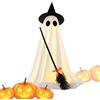 Générique Decorazione Fantasma di Halloween Luccicante Spettrale Spaventoso a | Fantasma con Cappello da Halloween Luminoso Addobbo Per Esterno Cortile Patio Portico Giardino Prato Casa ta Festa Va
