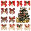 Kulannder Fiocco di Natale Decorativo, 12 Pezzi di Fiocchi di Fiocco di Natale Vengono Utilizzati per Decorazione di Natale, Fiocchi di Alberi di Natale Possono Aggiungere un'atmosfera Natalizia (3 Stili)