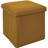 HOME DECO FACTORY Pouf Contenitore Pieghevole Contemporaneo Giallo | Pouf contenitore pieghevole, design contemporaneo, multifunzione, contenitore pratico, seduta comoda, 38x38x38 cm, giallo