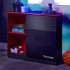 X Rocker X-Rocker - Cassettiera nera con 3 cassetti con maniglie integrate e guide in metallo, barra di illuminazione a LED RGB personalizzabile, per illuminazione ambientale, camera dei bambini, gioco -