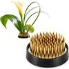 com-four® Kenzan in Metallo per Composizioni Floreali, Ø 4 cm | Supporto rotondo per ikebana e floristica - per disporre fiori freschi in ciotole e contenitori bassi