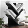 ZQQLVOO Libreria a 3 ripiani, 30 x 18 x 40 cm, in legno | Design a albero, 3 livelli, scomparti aperti, materiale in legno stabile, facile da pulire, versatile
