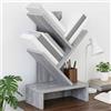 ZQQLVOO Libreria a 3 ripiani, 30 x 18 x 48 cm, in legno | Design a forma di albero, ripiani aperti, posizionabile in modo versatile, superficie facile da pulire, struttura stabile