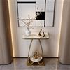 Yidlkecqey Tavolo consolle rettangolare moderno effetto marmo con struttura in metallo, piccolo tavolino d'appoggio semplice per soggiorno, adatto a corridoio, ingresso, atrio(Type F,60x40x75cm/23.6x15.7x29.5in)