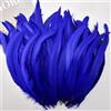 QBilooty Piume di Coda di Gallo Naturali 25-30cm Confezione 50 Pezzi Multicolori Lavate al Vapore per Carnevale, Halloween, Matrimonio e Acchiappasogni Lavoretti Manuali，Bianco，Blu