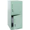 Mendler Armadietto HWC-P63, con Serratura, Armadio Ufficio faldoni Documenti, con 2 Ante, 90x38x45cm, Acciaio - Verde Chiaro