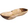 Meubletmoi Ciotola lunga decorativa/Vuoto tasca/Cestino L. 29 cm in legno di teak fabbricazione artigianale - stile naturale ed esotico - Nut S