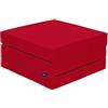 Ready Steady Bed Materasso singolo pieghevole a Z | Resistente all'acqua pieghevole Cube Z Bed | Bambini ospiti soggiorno camera da letto Sleepover | Comodo pouf futon | Comodo leggero divano (rosso)