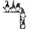 Generico Insegna Ad Angolo dello della Porta di Natale - Decorazione in Metallo | Decorazione Festosa del della Porta | Ornamento per Angolo Finestra, Natalizia, Ingresso di Casa,